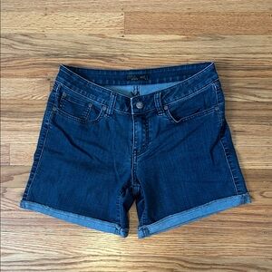 Prana Blue Denim Roll Shorts